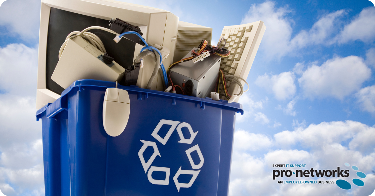 Secure IT Recycling - Free, Convenient, and Environmentally Friendly by Pro-Networks