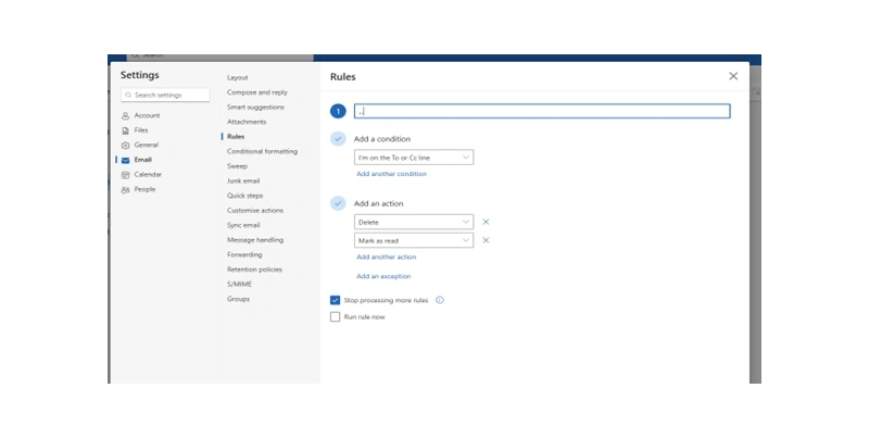 Changes to Email Message Rules