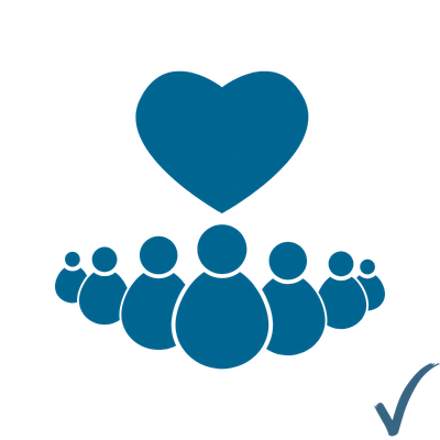 Customer Retention Icon (Blue)